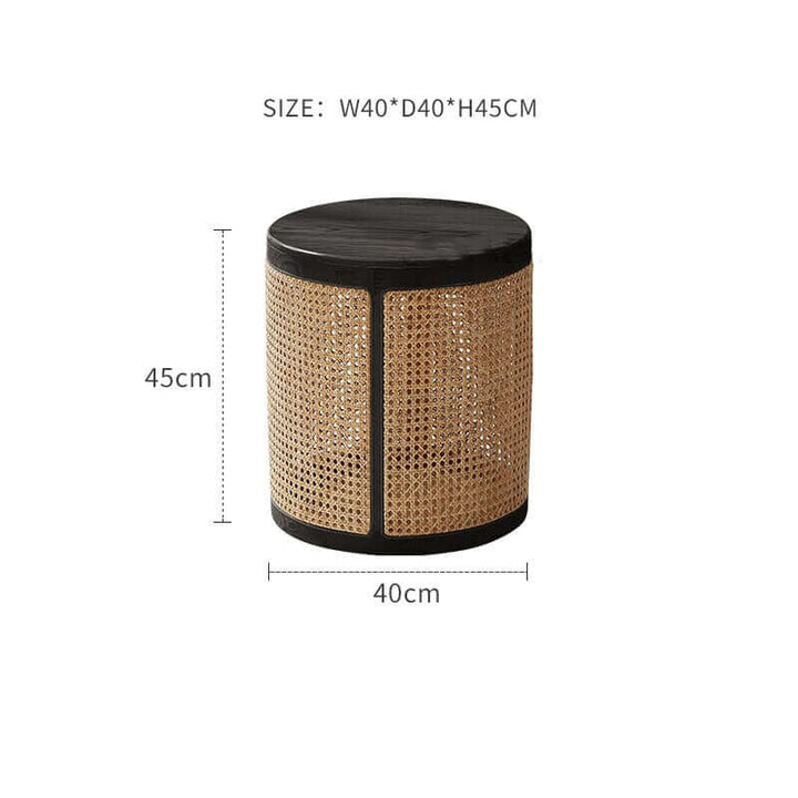 Rattan Side Table - Unique Work Of Art