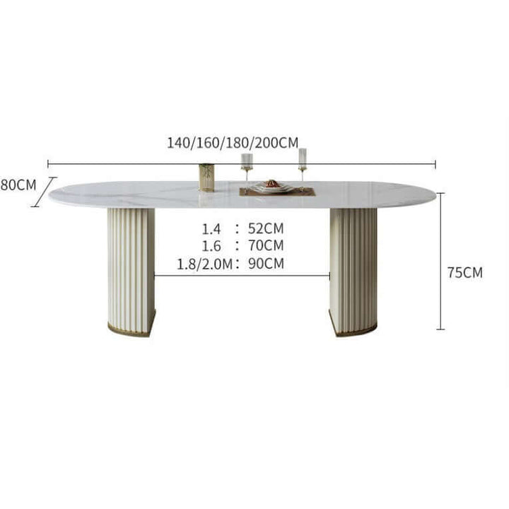 Marble Dining Table Set For 6 - Cosy & Stylish Dining Experience