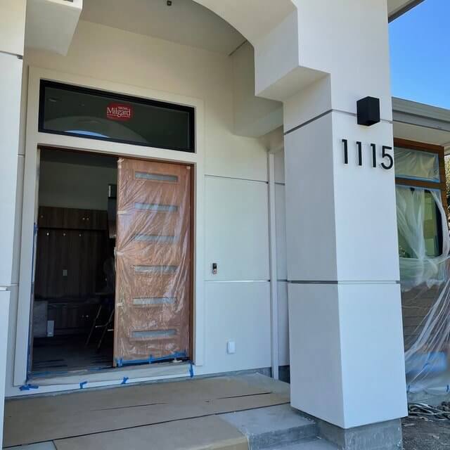 Acacia Matte Black Floating House Number Sign