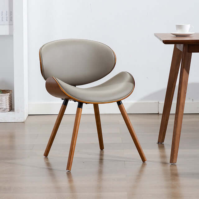 Wood And Leather Chair- Elegance & Comfort