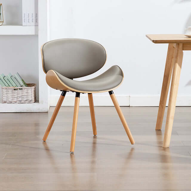 Wood And Leather Chair- Elegance & Comfort