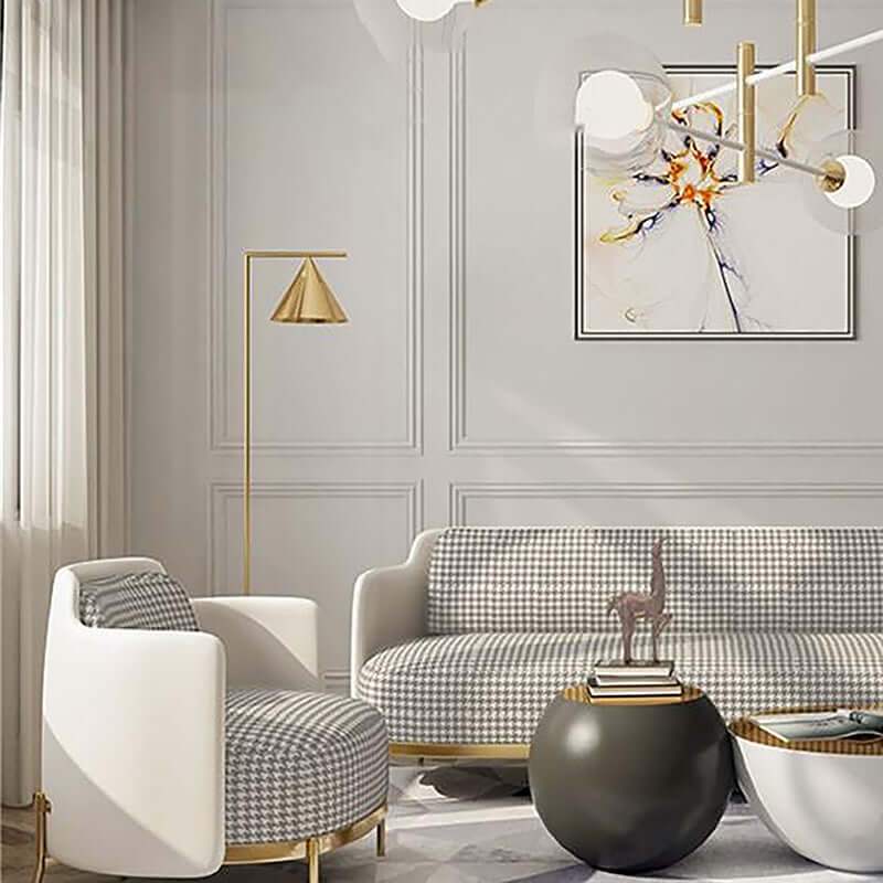 Grey And White Armchair - Comfort & Relaxation