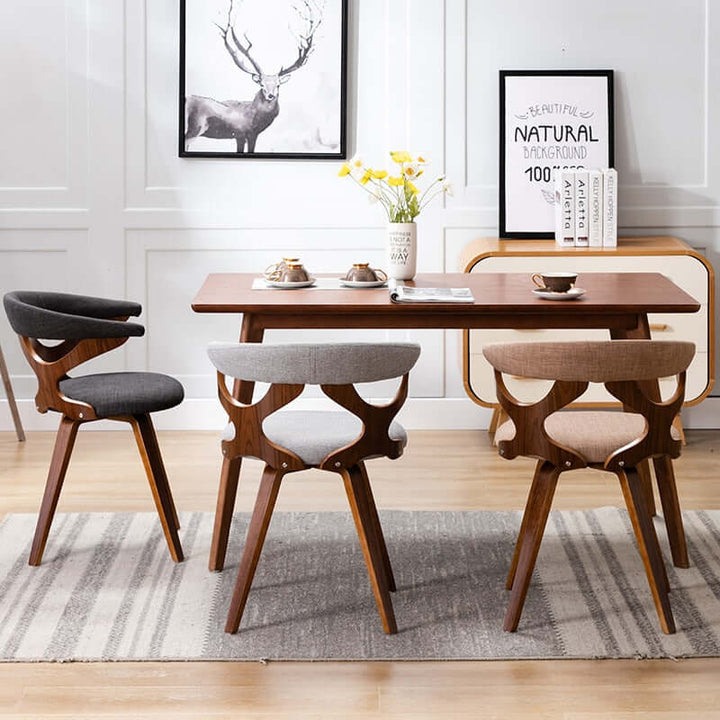 Wood Dining Chair With Cushion