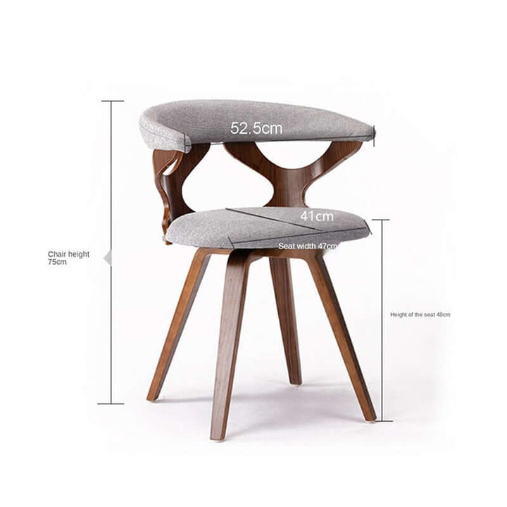 Wood Dining Chair With Cushion