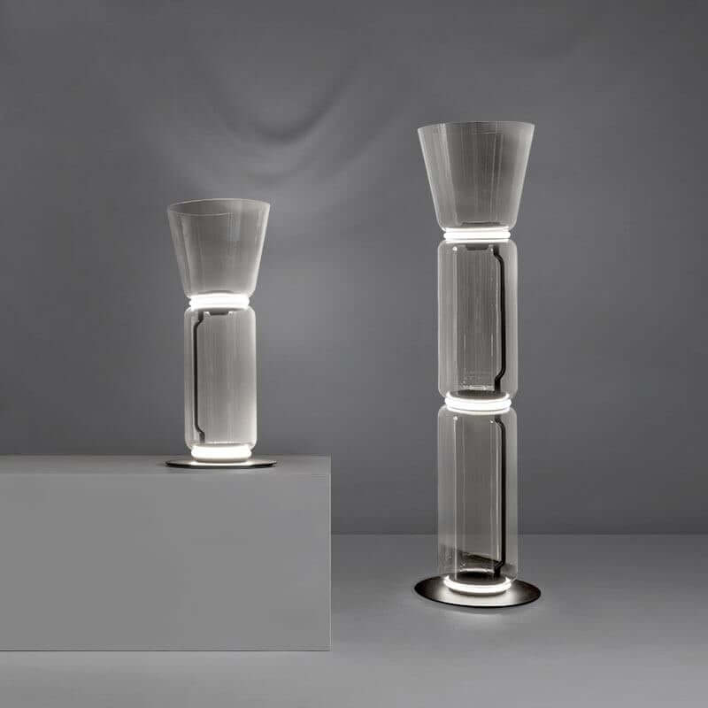 Elodie Glass Tubular Reflecting Table Lamps