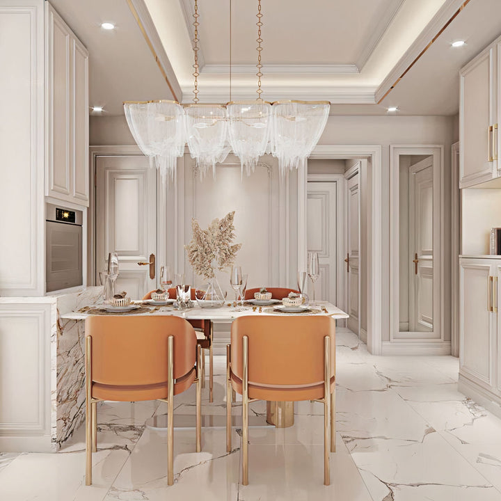 Modern Curved Back Dining Chair - Chic Aesthetic