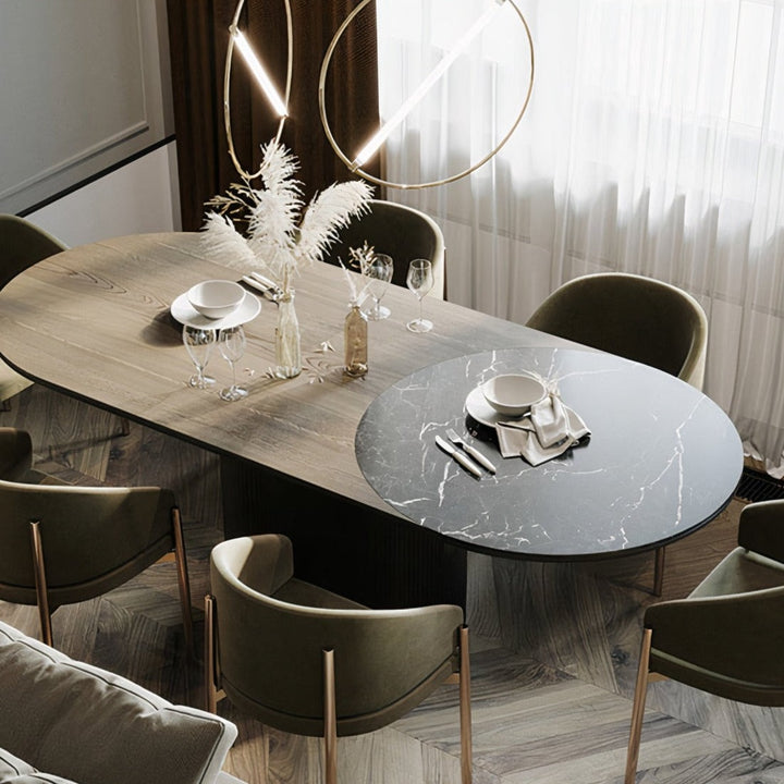 Modern Curved Back Dining Chair - Chic Aesthetic