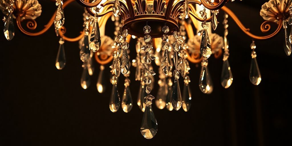 Luxurious hanging lights illuminating a modern living room.