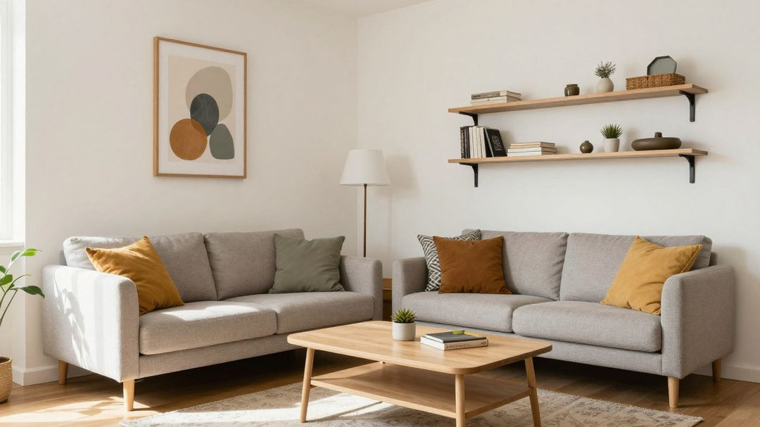 Small studio apartment with smart furniture solutions.
