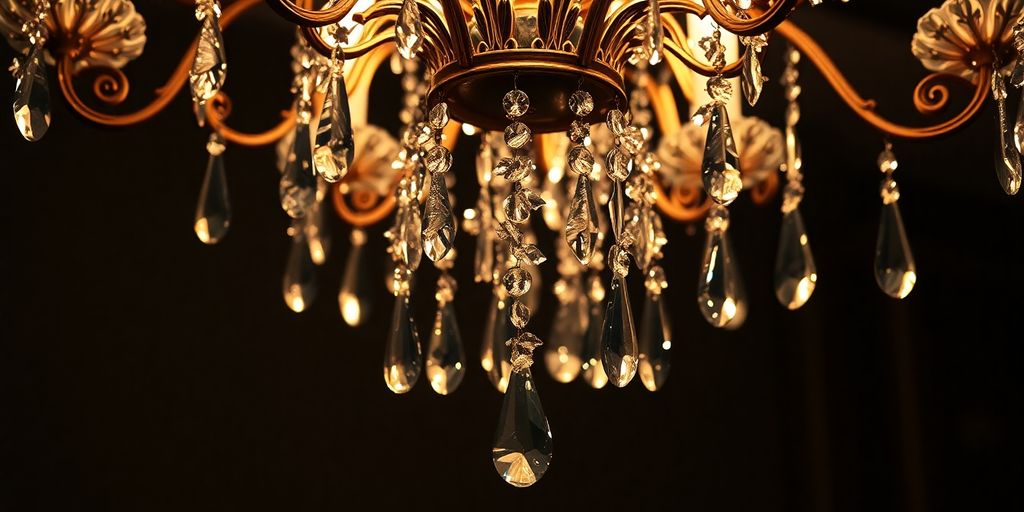 Luxurious hanging lights illuminating a modern living room.