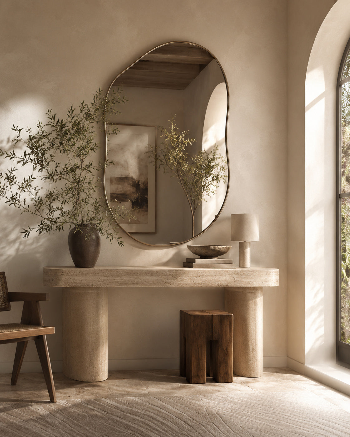 Modern wall mirror for living room, bedroom, hallway and luxury home interiors