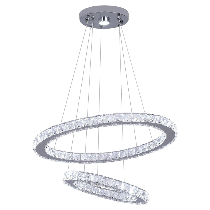 Lilardia K9 Crystal Ring Pendant Light