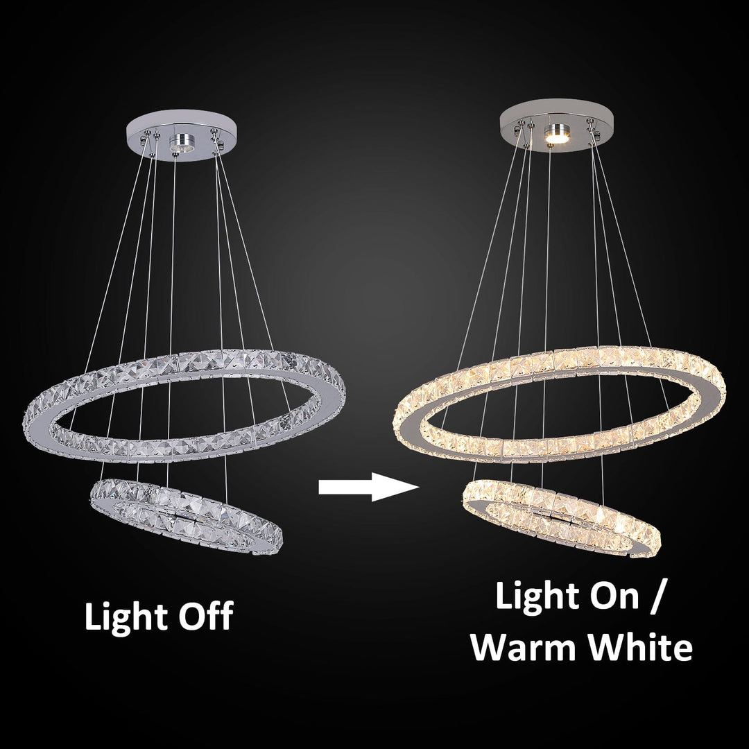 Lilardia K9 Crystal Ring Pendant Light