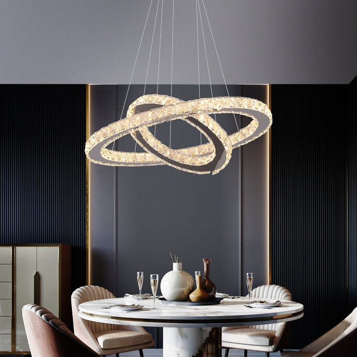 Lilardia K9 Crystal Ring Pendant Light