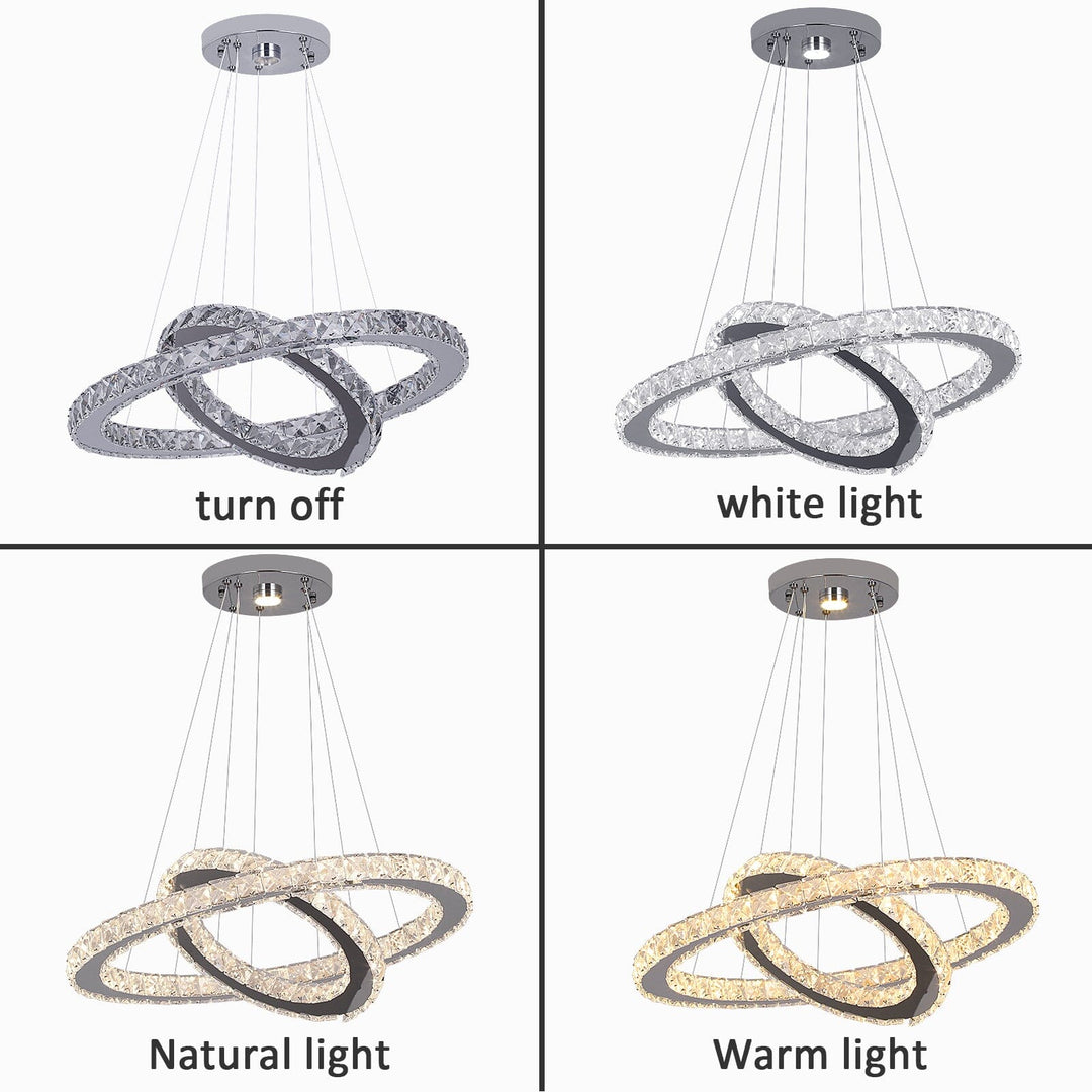 Lilardia K9 Crystal Ring Pendant Light