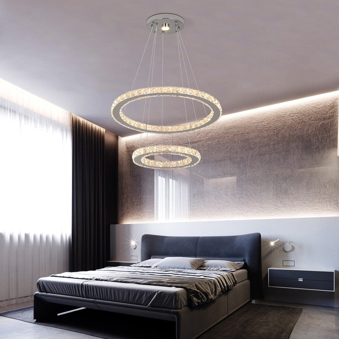 Lilardia K9 Crystal Ring Pendant Light