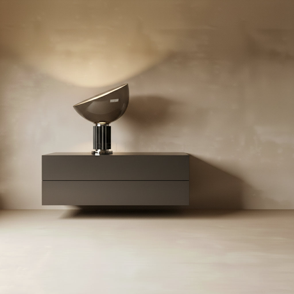 Modern wall-mounted light fixture on a neutral background