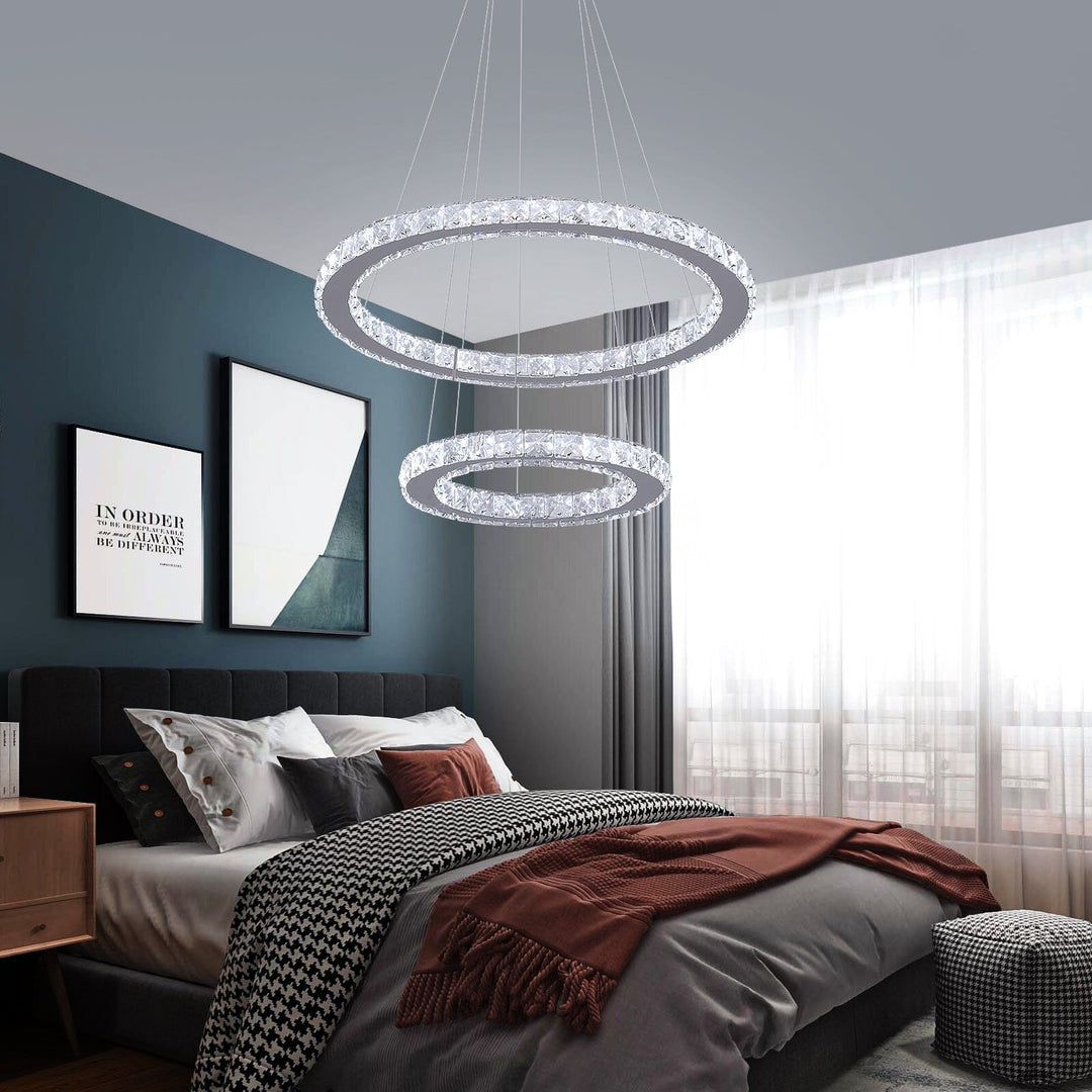 Lilardia K9 Crystal Ring Pendant Light