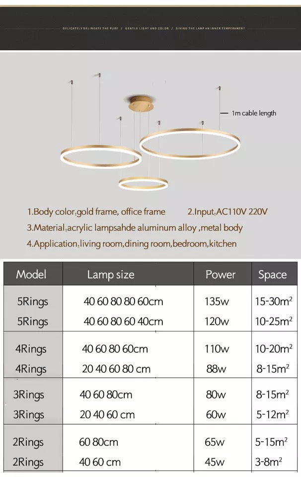 Gabriella Circular Luna Chandelier