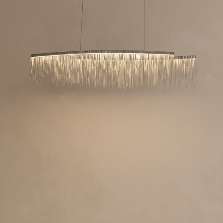 Modern pendant light fixture on a neutral background