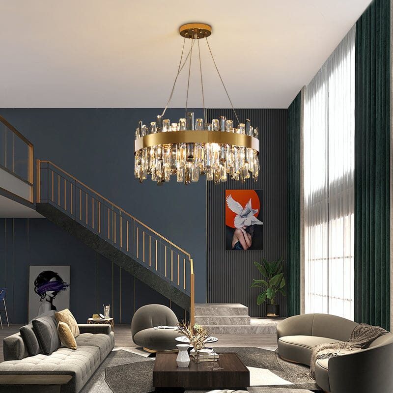 Elsie LED Luxury Crystal Round Chandelier