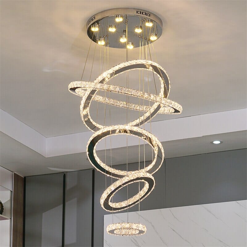 Lilardia K9 Crystal Ring Pendant Light