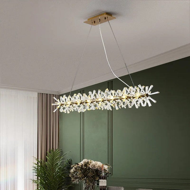 Colebe Modern Cooper Flower Crystal Chandelier