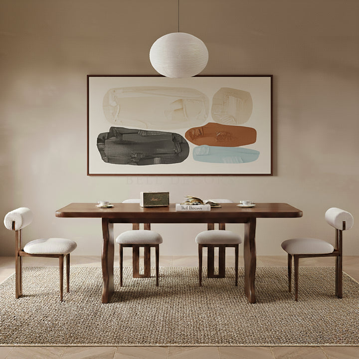 Wooden Dining Table | Rectangular Table — Organic Modern Dining Room