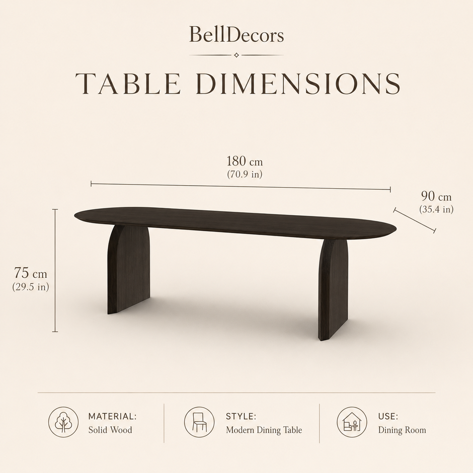 Wooden Dining Table | Solid Wood Table — Organic Modern Dining Room