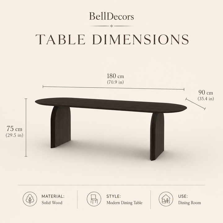Wooden Dining Table | Solid Wood Table — Organic Modern Dining Room