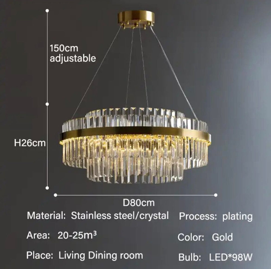 Chelsea Dual Crystal Chandelier