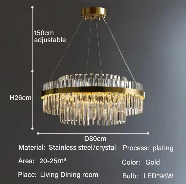 Chelsea Dual Crystal Chandelier