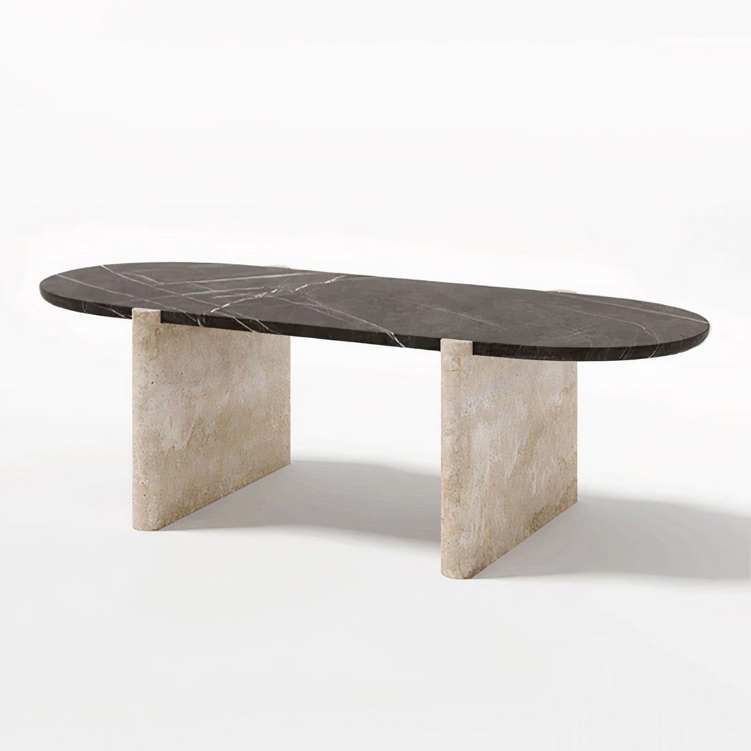 Elowen Natural Marble Oval Dining Table