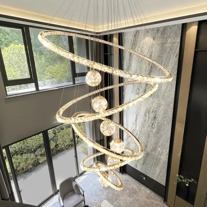 Elanora Modern Crystal  LED Ring Pendant Lights