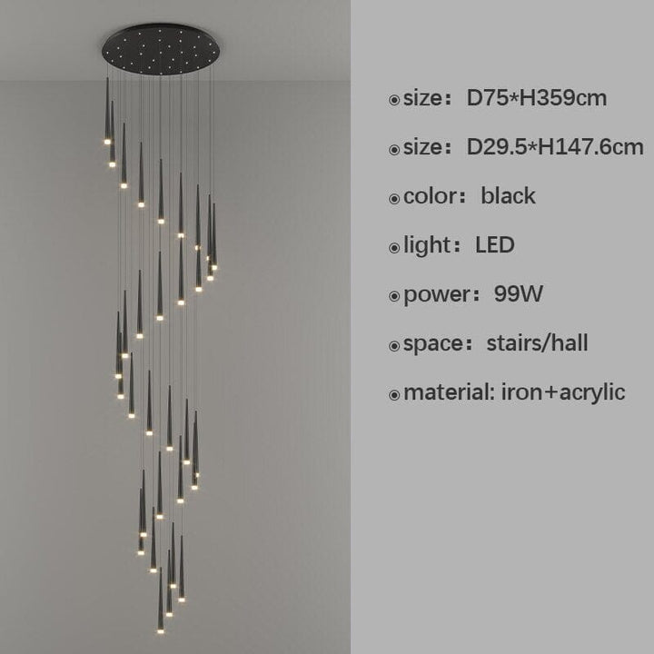 Miro LED Duplex Pendant Chandelier