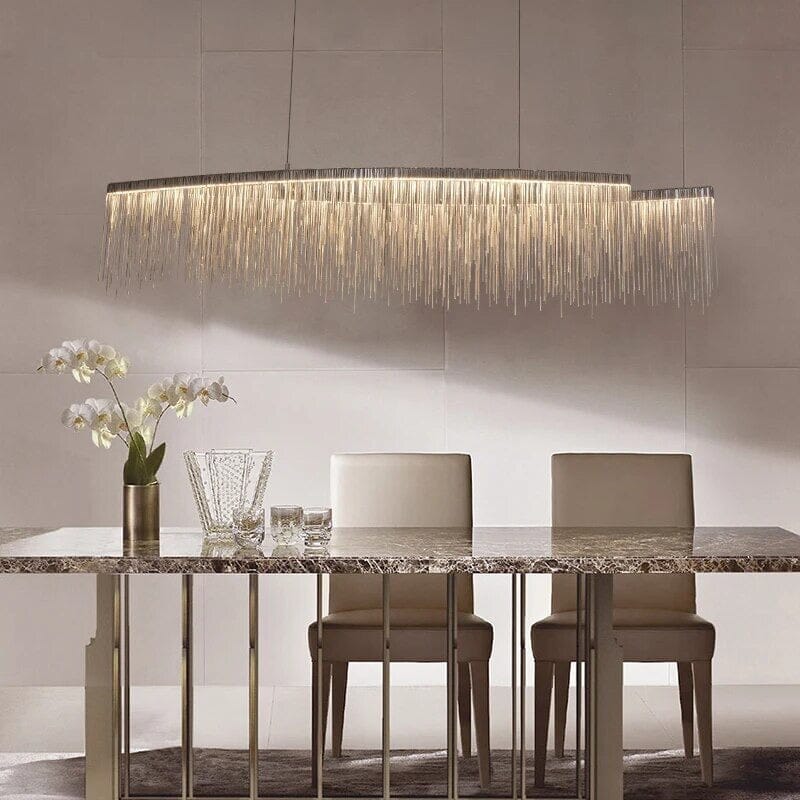 Badiha Nordic Style Long Tassel Chain Chandelier