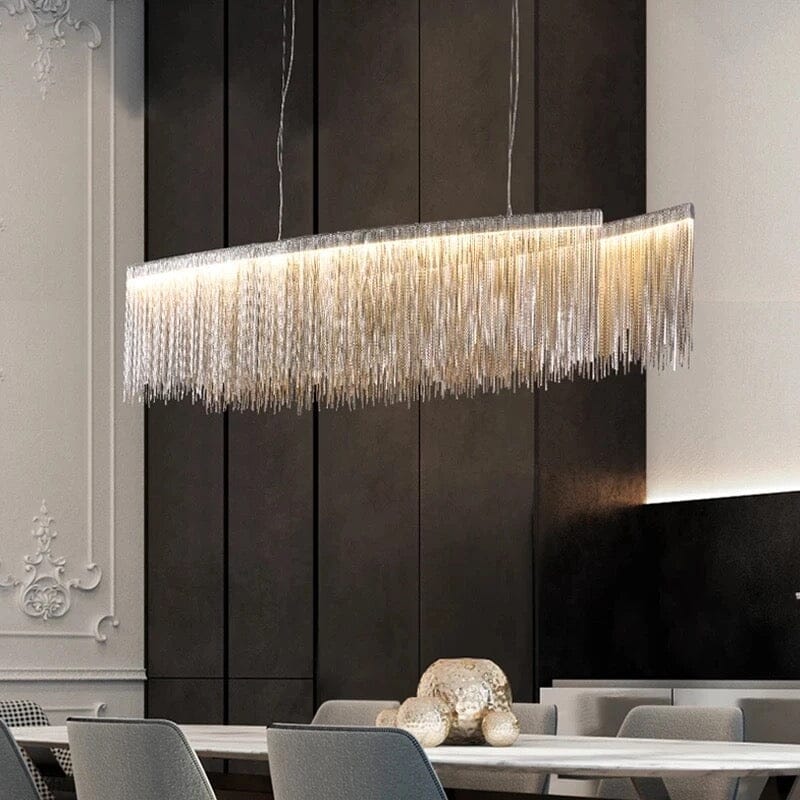 Badiha Nordic Style Long Tassel Chain Chandelier