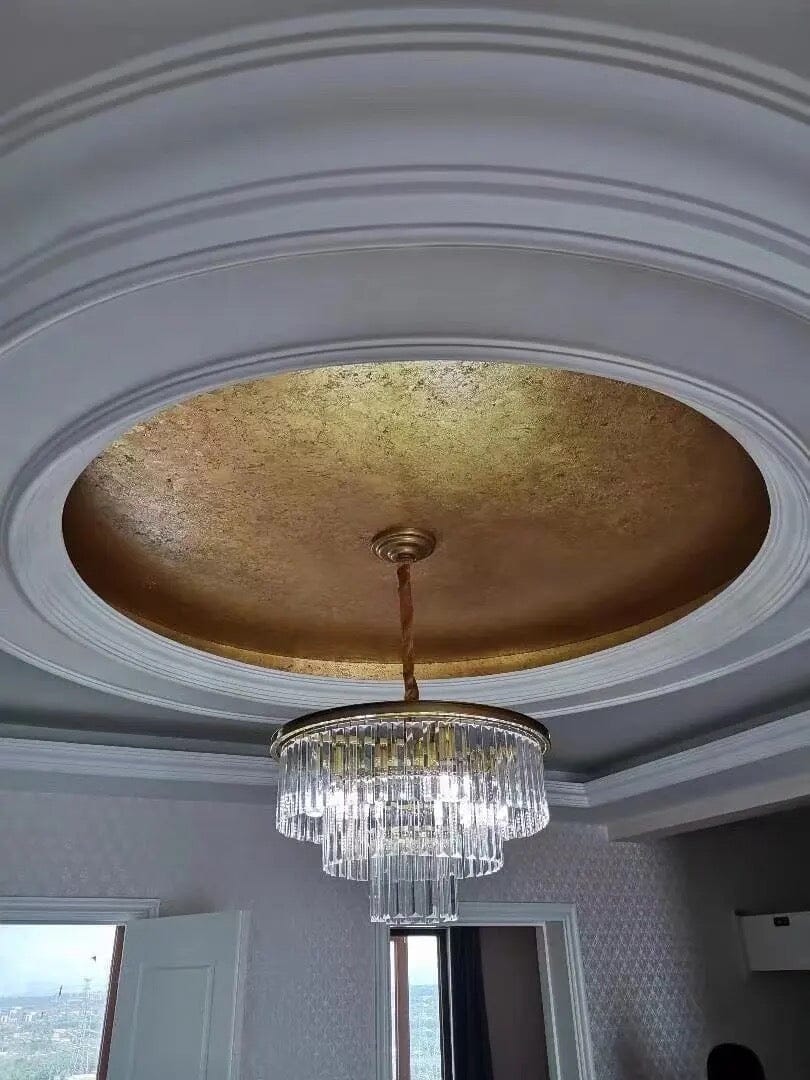 Badra Gemima Round Golden Crystal Chandelier