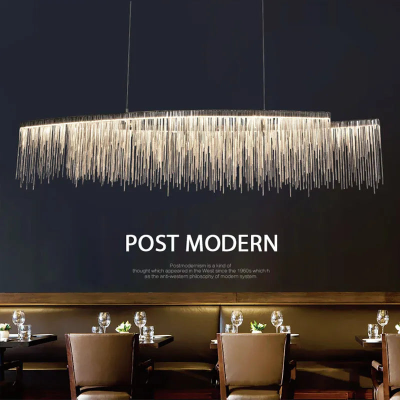 Badiha Nordic Style Long Tassel Chain Chandelier