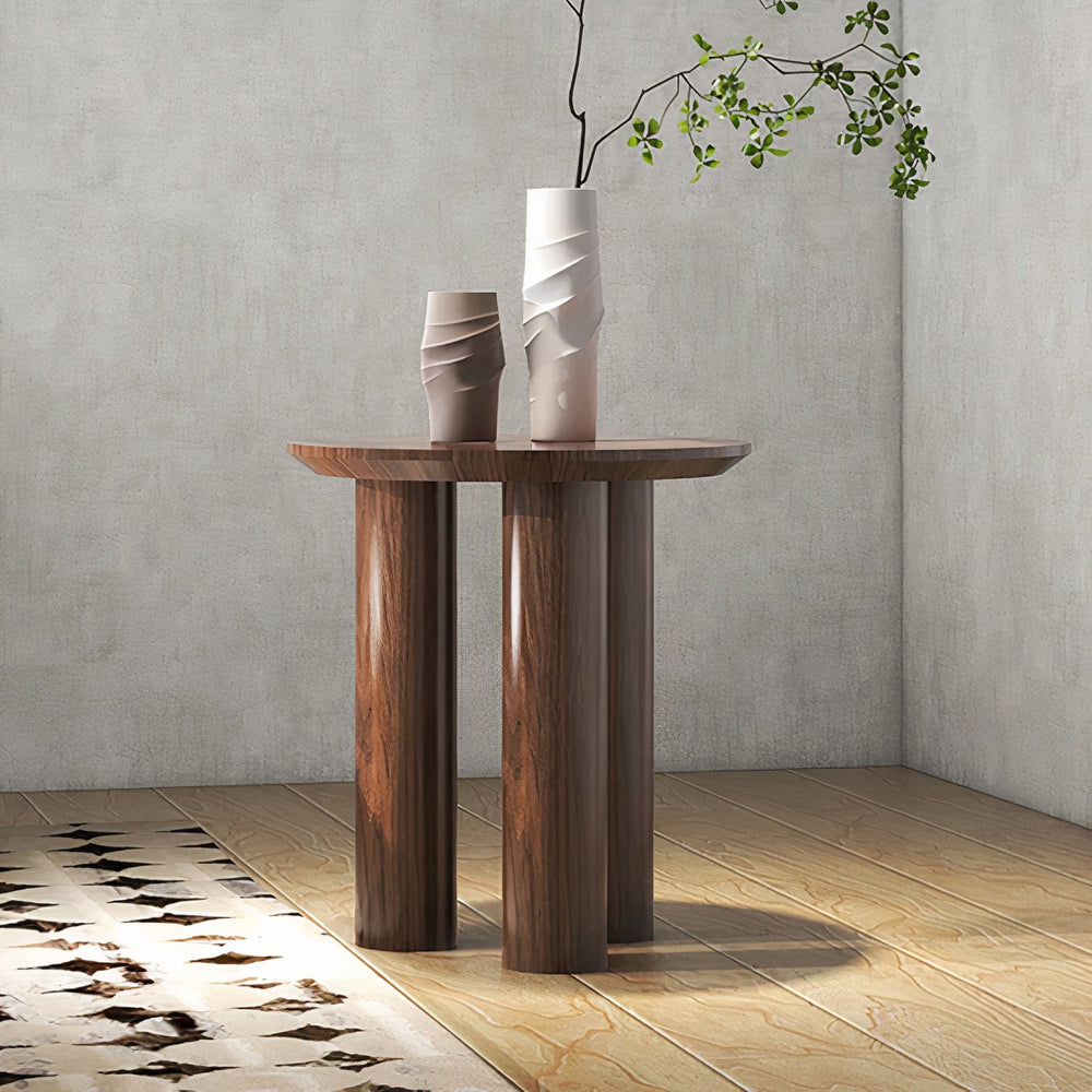 Kapua Portable Standing Wooden Side Table