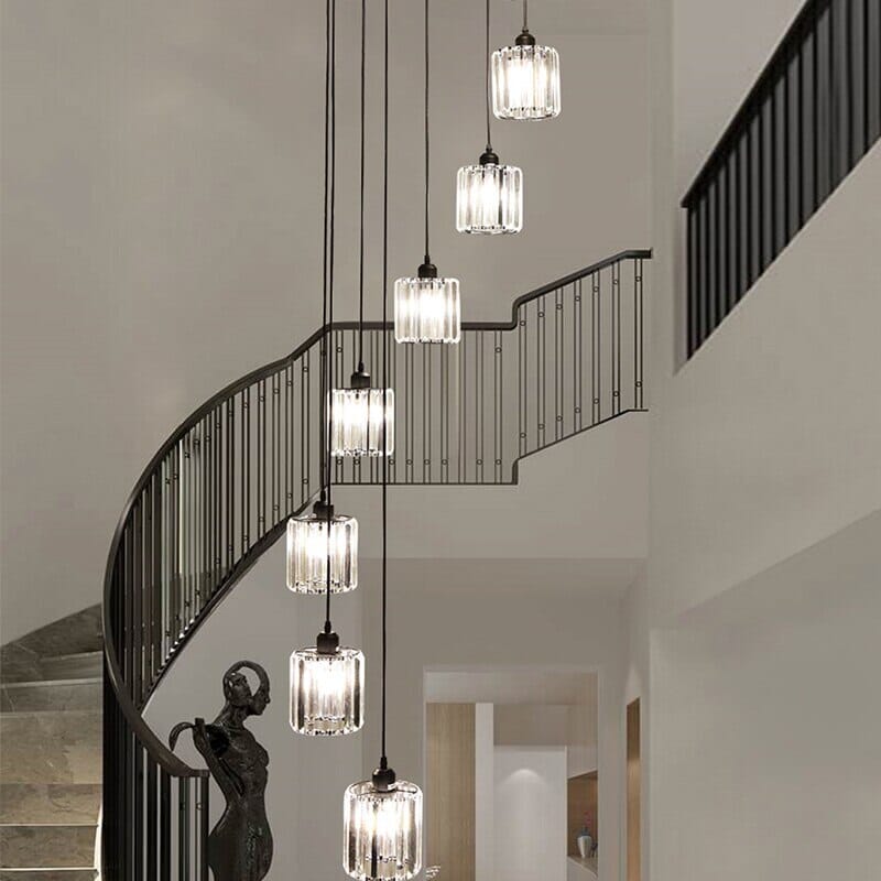 Emma Square Crystal Drop Chandelier