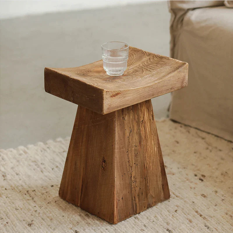 York Wabi sabi T Shape Wood Stool