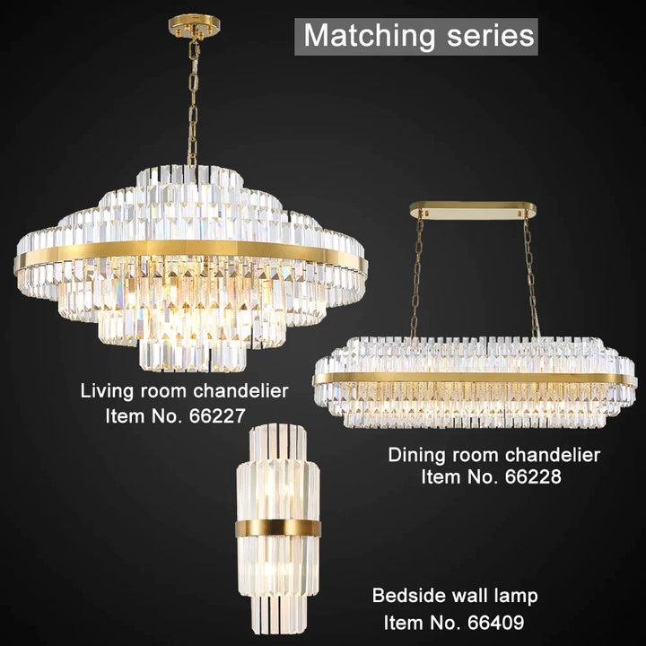 Akuna Luxury Gold Creative LED Crystal Chandelier