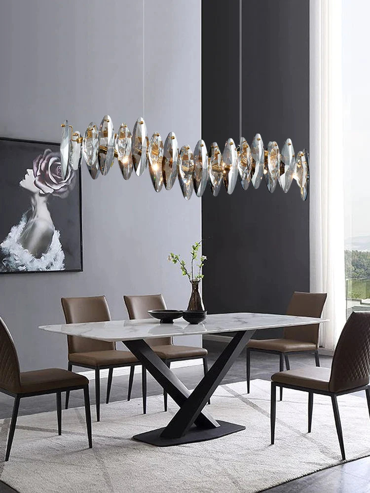 Allora Creative Art Long Restaurant Crystal Chandelier