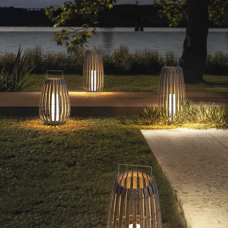 Maeve Rattan Portable Lantern LED Lights