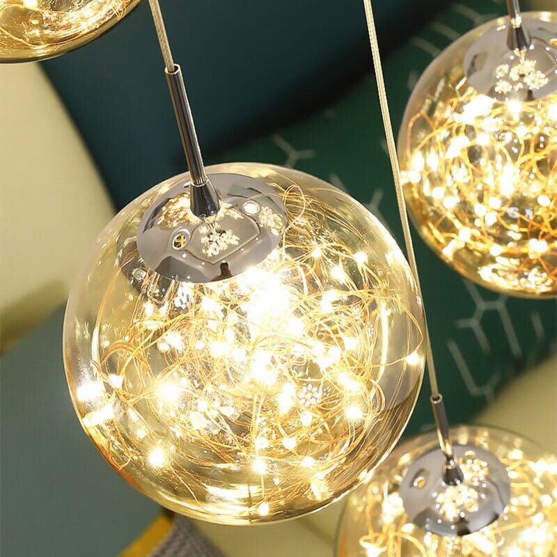 Mawukura Glass Ball Ashante Chandelier