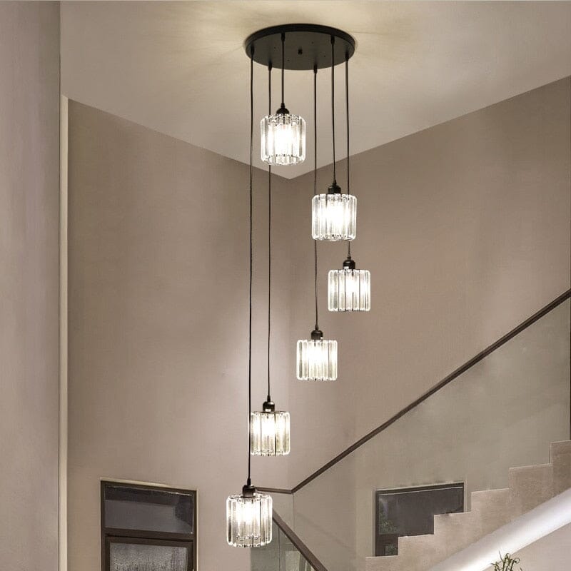 Emma Square Crystal Drop Chandelier