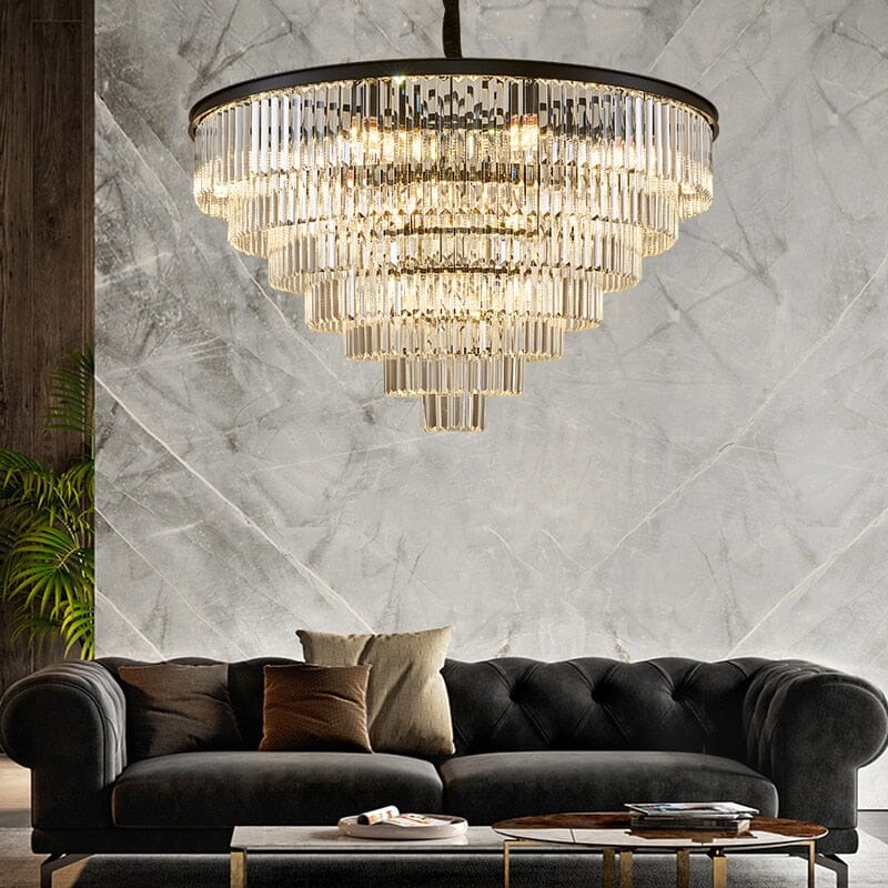 Tasman Black Gold Round Ring Ceiling Pendant Light