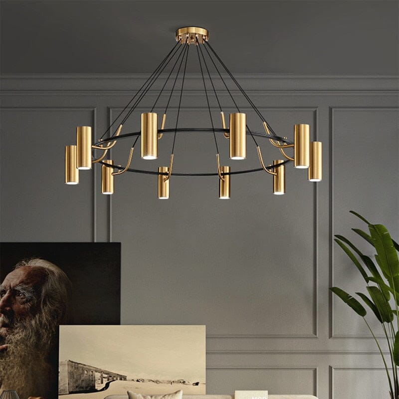 Monti Black Circle Pendant Chandelier