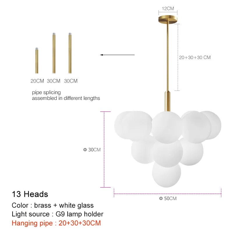 Albert Luxury Glass LED Pendant Lights